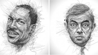 Illustration : This man draws celebrities and the tip of his pencil never leaves the sheet! An impressive performance...