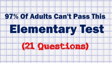 Illustration : "97% Of Adults Can't Pass This Elementary Test, Can You?"