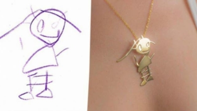 Illustration : "They create beautiful jewelry from children's drawings! The idea is brilliant..."