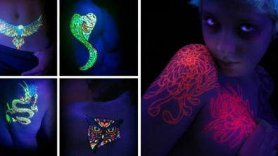 Illustration : "Discrete during the day, these tattoos under a black light are beautiful at night..."