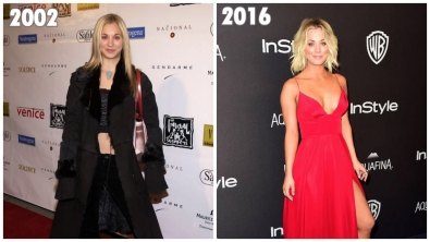 Illustration : "Kaley Cuoco Evolution from 2002 to 2016"