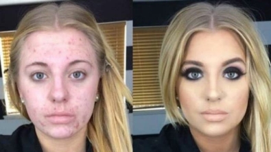 Illustration : "With and without! It's crazy what makeup can do... 18 photos that prove it again!"