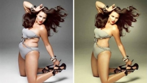 Illustration : "13 photos of stars before and after Photoshop"