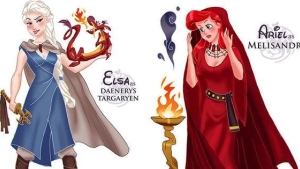 Illustration : "12 Disney princesses transformed into “Game of Thrones” characters!"