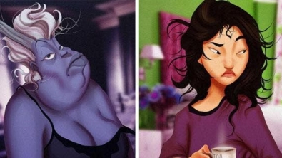 Illustration : "9 illustrations of Disney princesses how they might look when they first wake up! Which ones are the most realistic?"