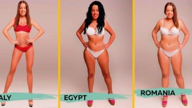 Illustration : "What does the idea of the perfect female body look like in 18 different countries? "