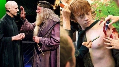 Illustration : "Which of these 35 funny shots from the filming of Harry Potter are the funniest?"