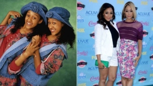 Illustration : "12 photos that show Tia and Tamera from the TV show “Sister, Sister” have changed a lot!"