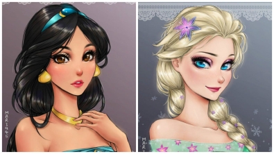 Illustration : "14 Disney princesses…manga style, like you’ve never seen them before!"