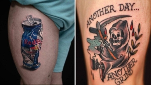 Illustration : "22 tattoos of people who are completely hooked on caffeine!"