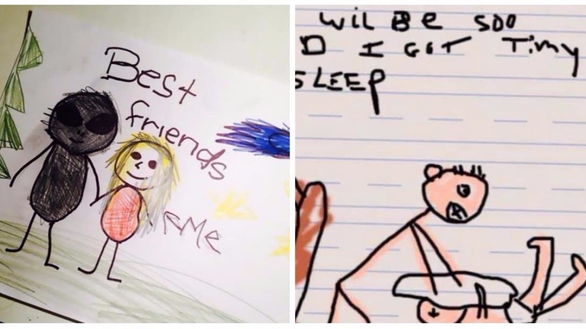 16 drawings children made at school that would scare their parents!