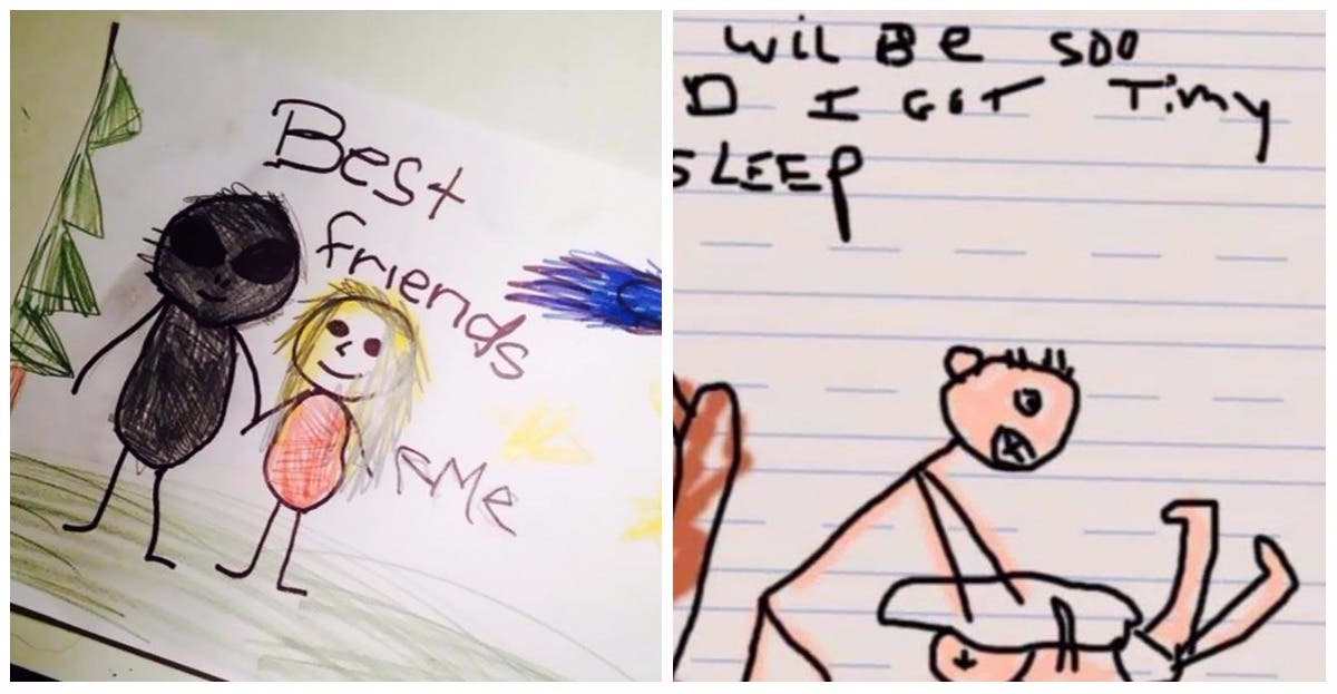 16 drawings children made at school that would scare their parents!