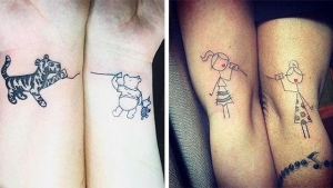 Illustration : "22 great ideas for mother-daughter tattoos! Which ones are the best?"