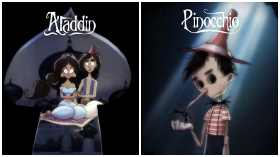 Illustration : 10 Disney characters done Tim Burton-style. Which ones are the best?