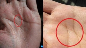 Illustration : "Here’s what this mark in your palm means, and it’s only found in 3 out of 100 people!"