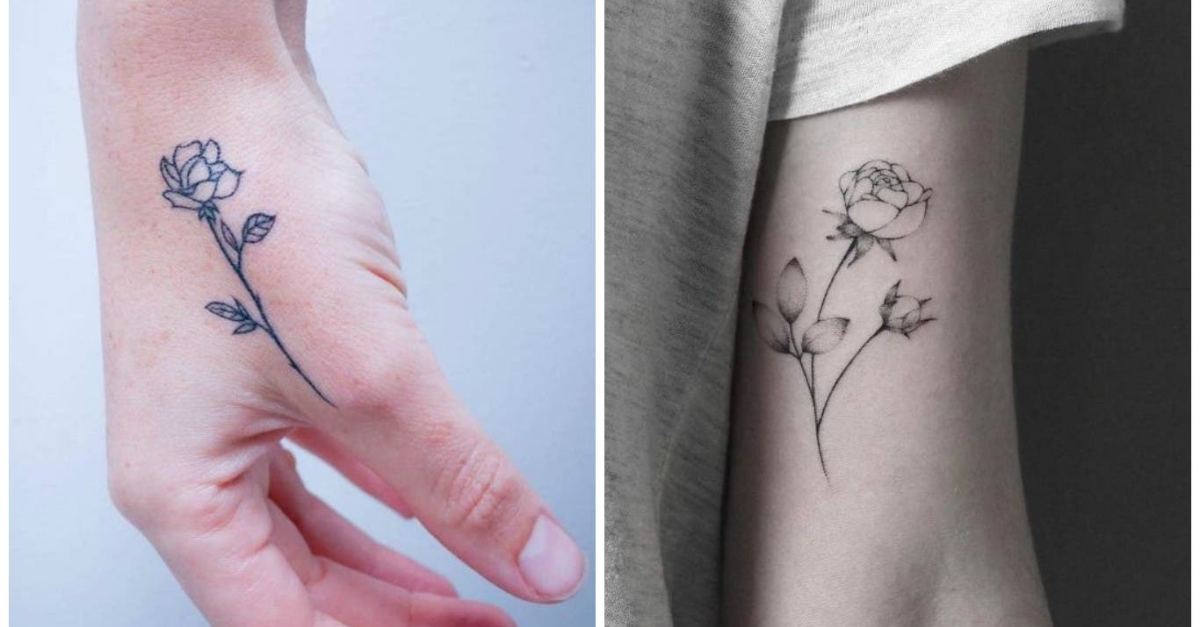 14 beautiful rose tattoos that are easy to create