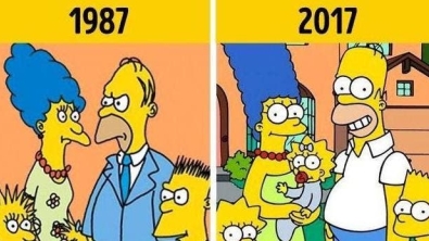 Illustration : "These cartoon characters have really changed over time!"