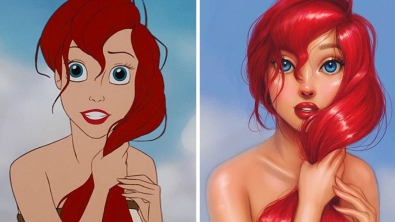 Illustration : "7 Disney Princesses reinvented in a more realistic style"