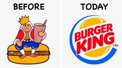 Illustration : "14 logos of famous brands from before and today"