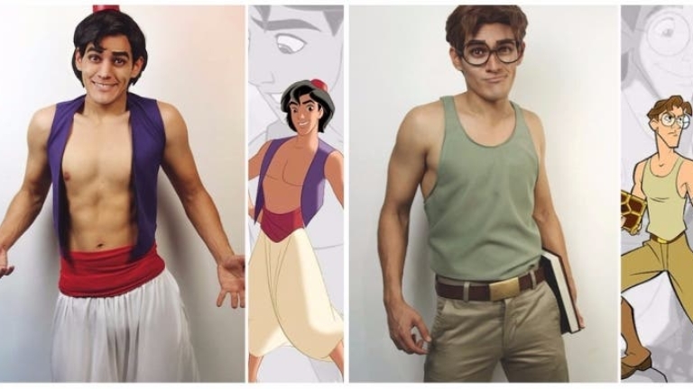 A cosplay pro who seamlessly transformed himself into Disney heroes