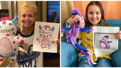 Illustration : "19 kids who had their drawing transformed into a soft toy by an innovative company "